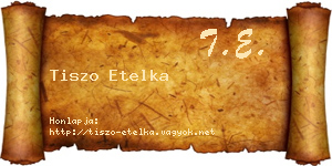 Tiszo Etelka névjegykártya