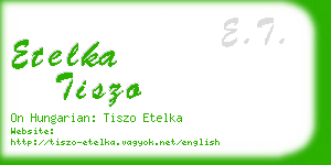 etelka tiszo business card